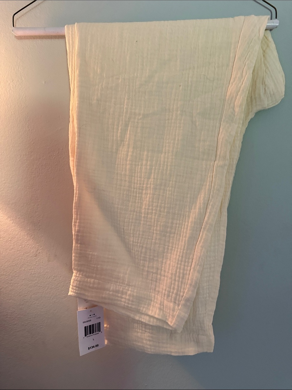 Three Dots Light Yellow Gauze Tunic Top